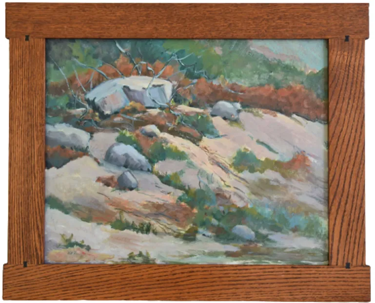 Pat Newquist - Landscape Oil Panting - Blue