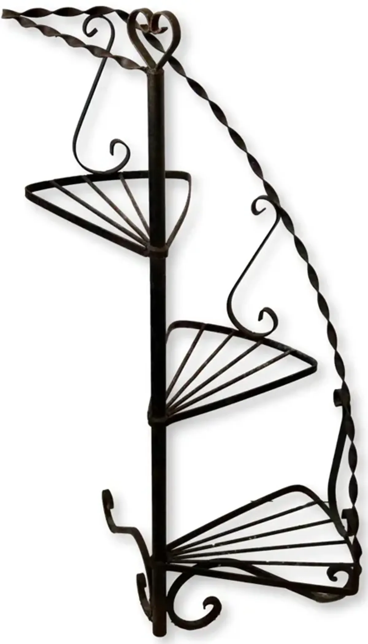 California Wrought Iron Plant Stands - Pr - The Queens Landing - Black