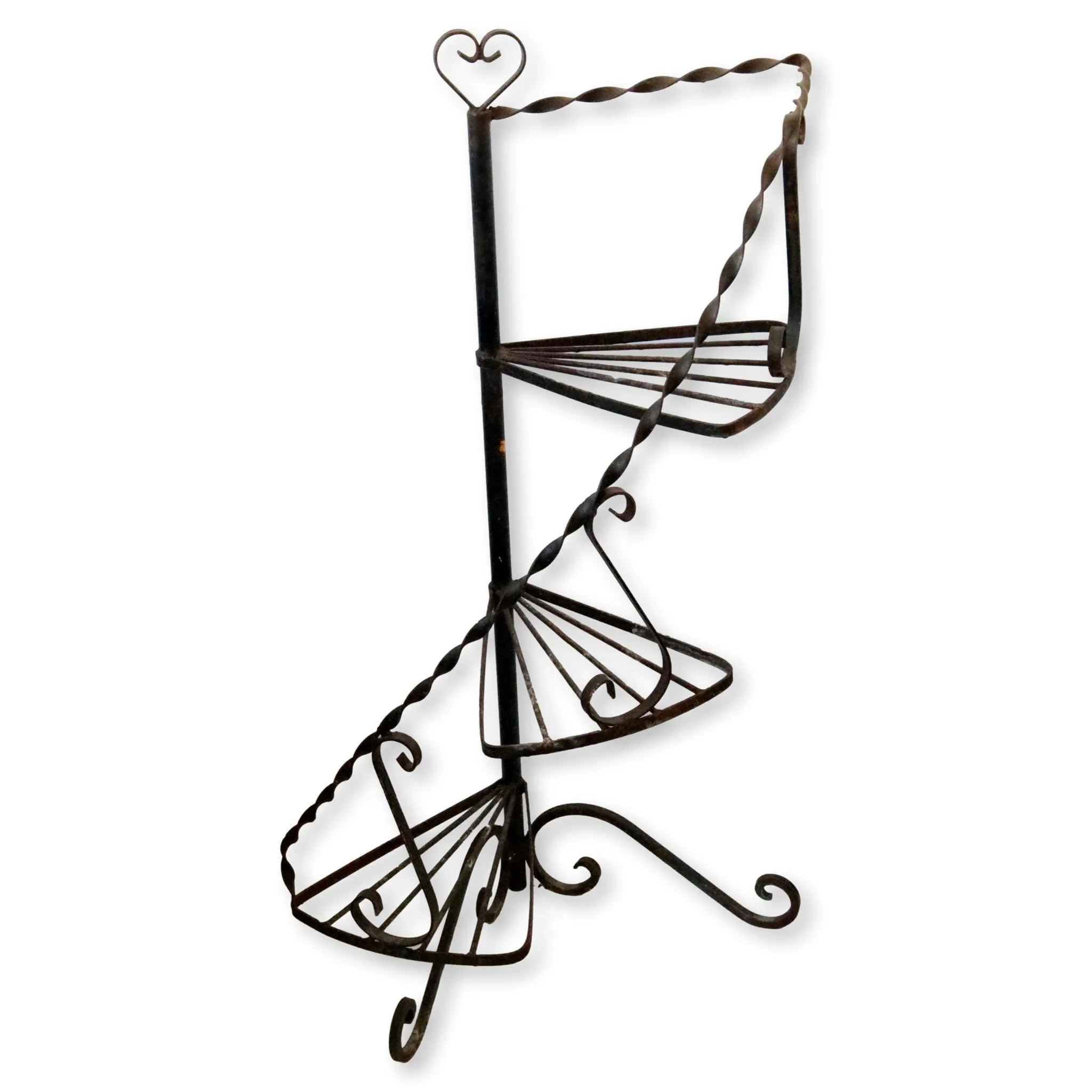 California Wrought Iron Plant Stands - Pr - The Queens Landing - Black