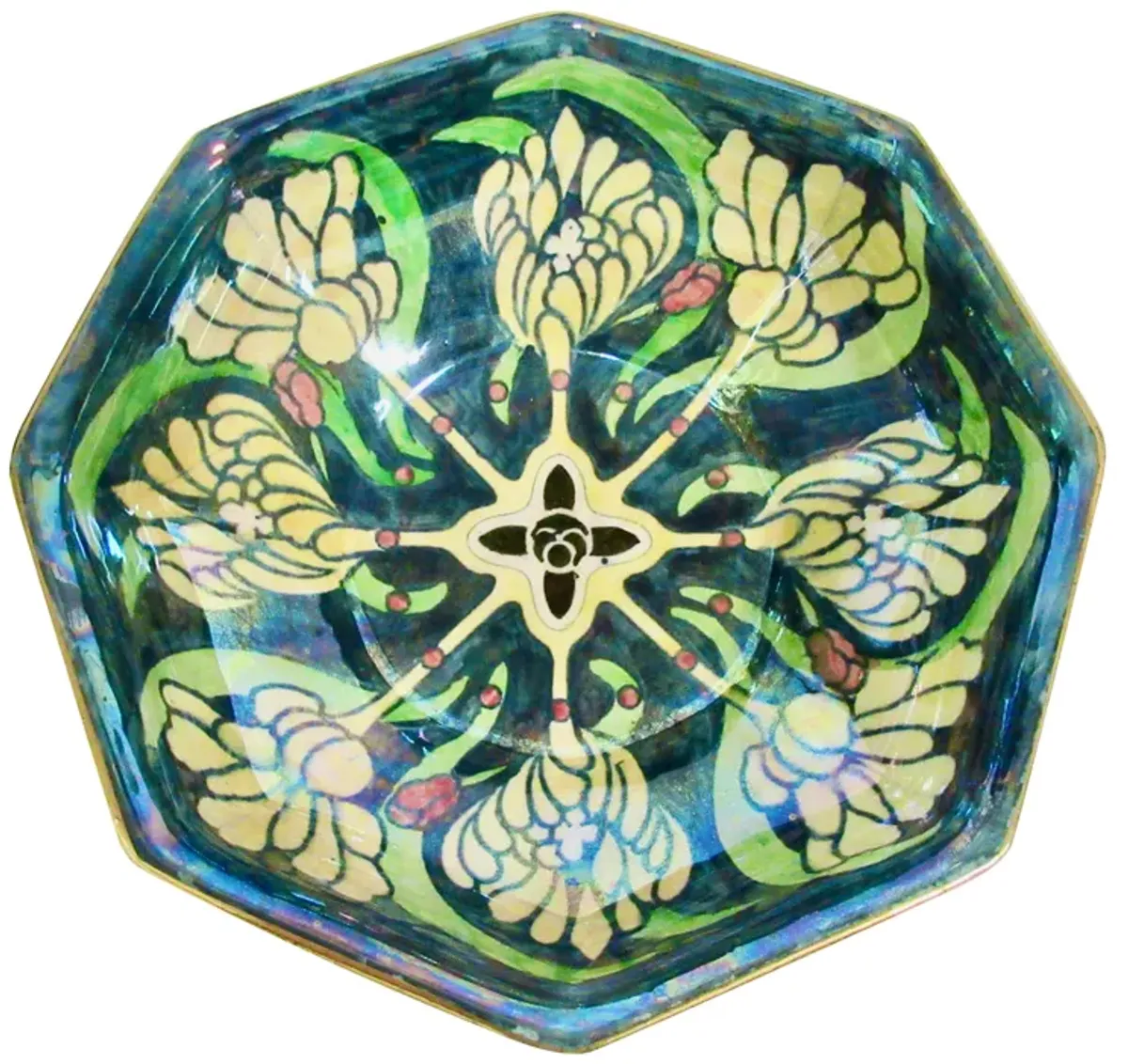 1930s English Art Deco Crocus Bowl - The Emporium Ltd. - Green