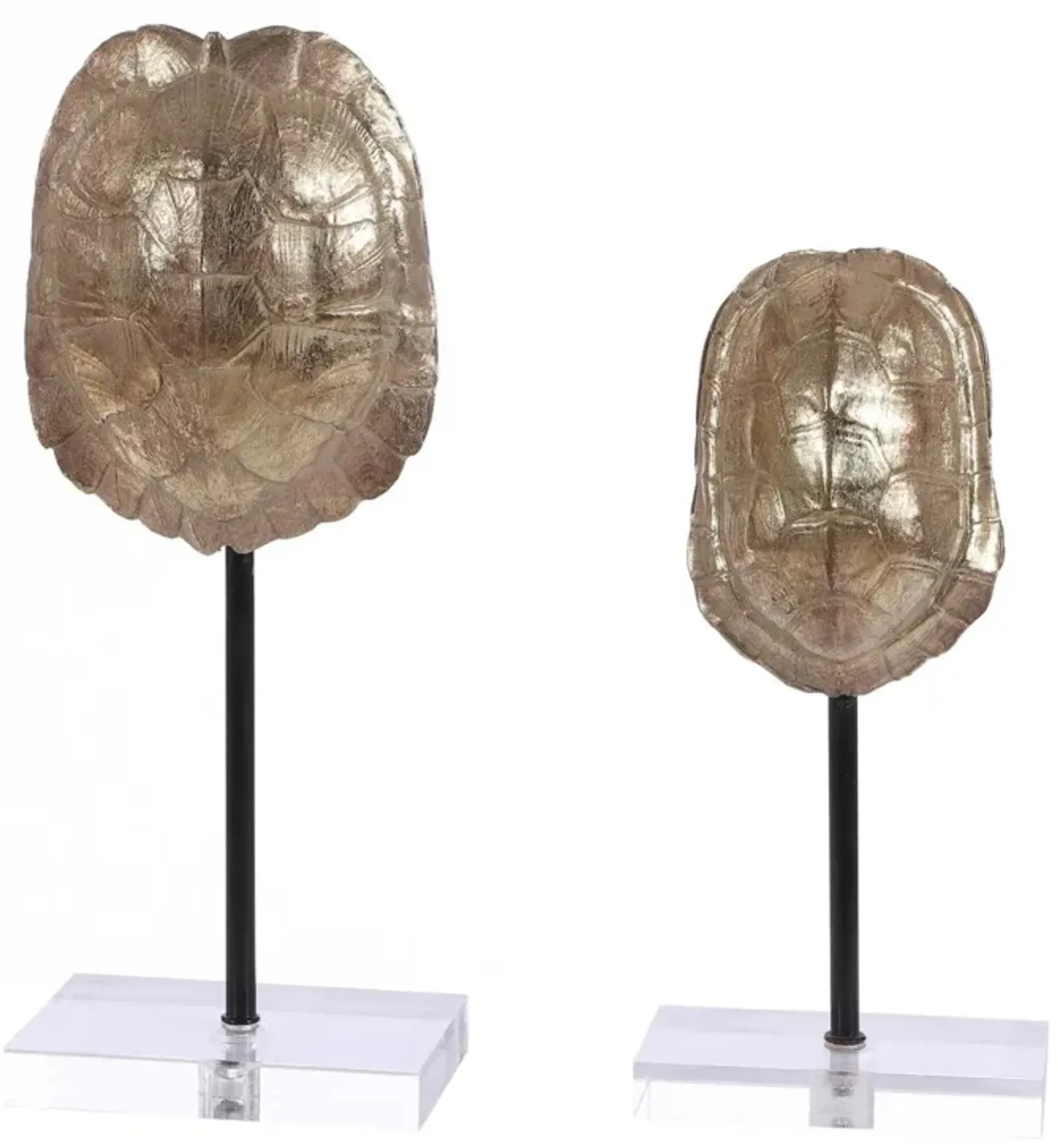 Set Of 2 Cleo Turtle Shell Gold One Kings Lane | Furniture.com