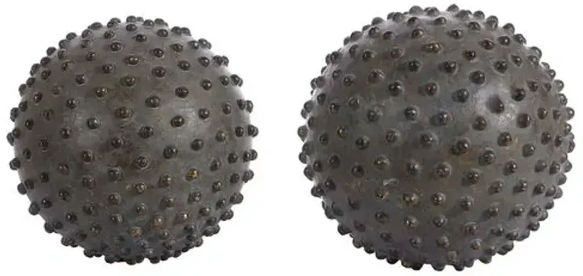 Set of 2 Wilma Decorative Ball - Brown