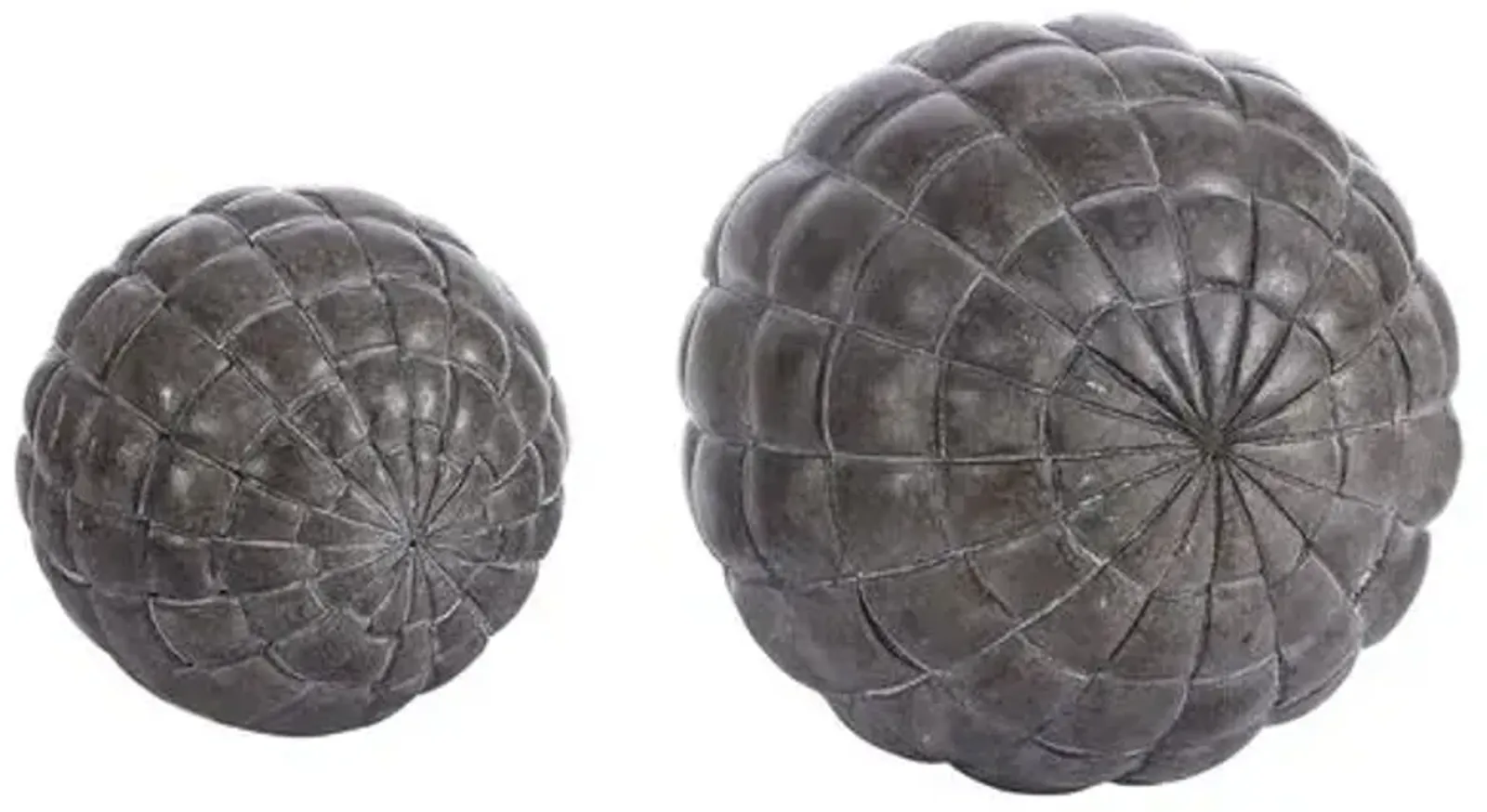 Set of 2 Emily Decorative Ball - Black