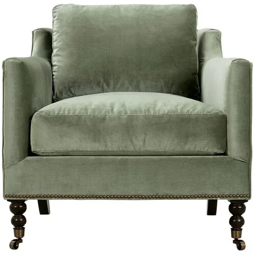 Margot Velvet Chair - Green