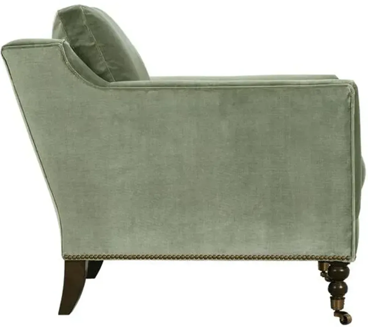 Margot Velvet Accent Chair - Green, Comfortable, Durable, Velvet Upholstery, Cushioned