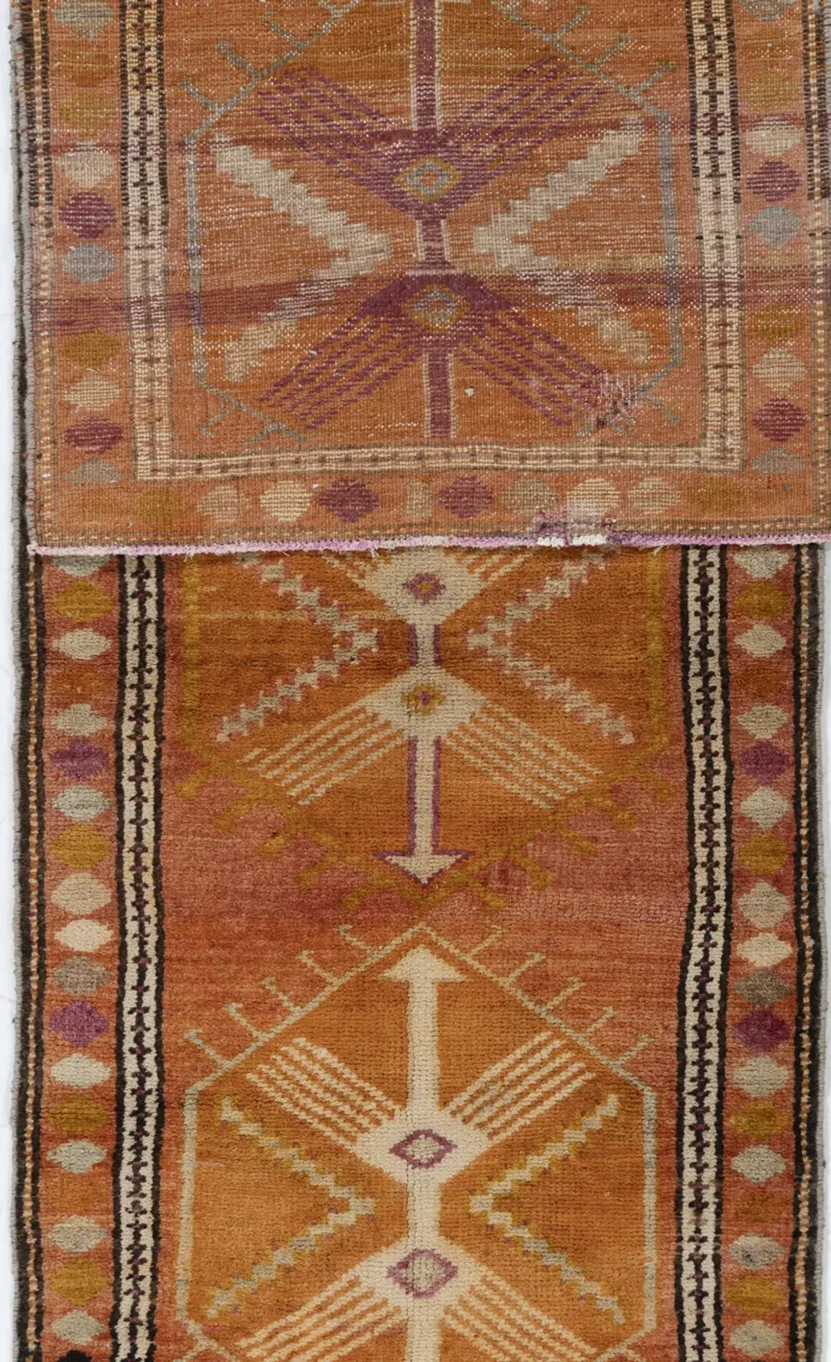 Turkish Oushak Runner 2'11"x1' - Orange