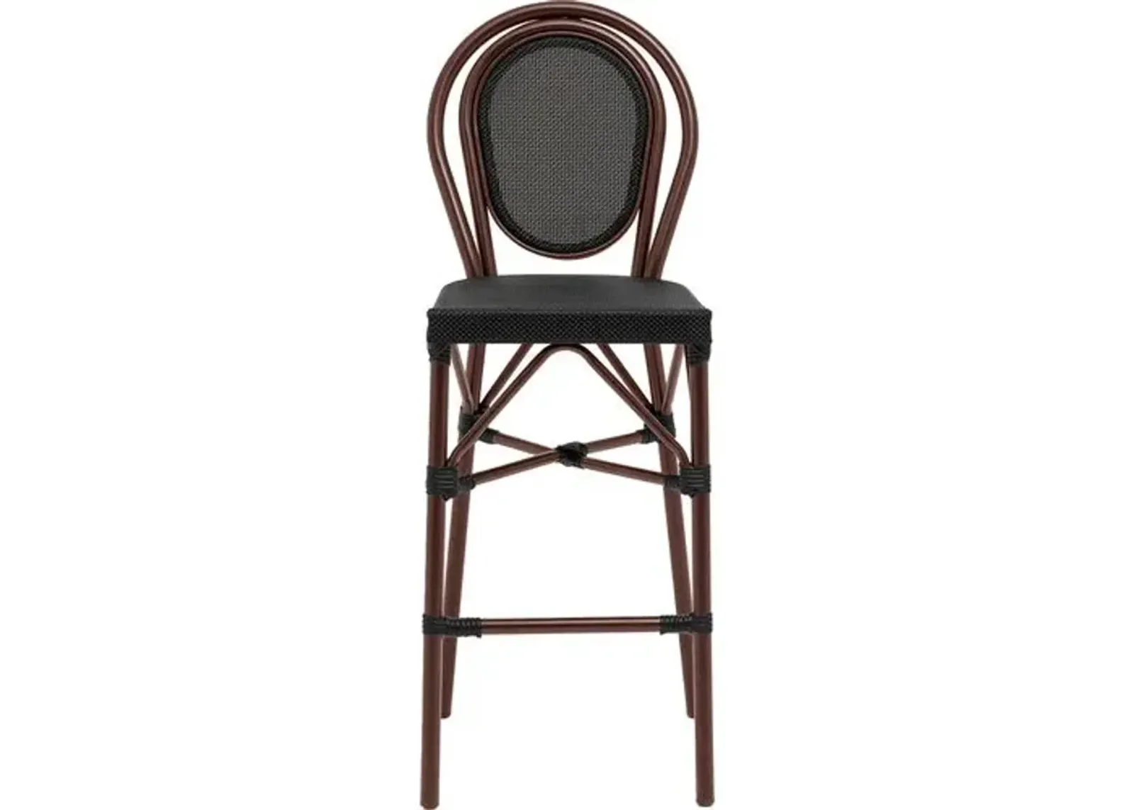 Charlie Outdoor Barstool - Black/Brown