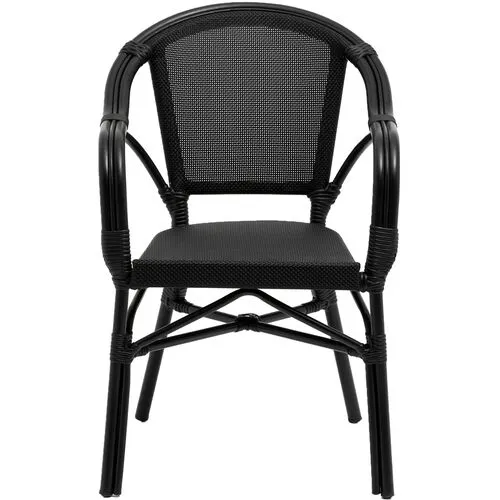 Set of 2 Porter Outdoor Bistro Armchairs - Black