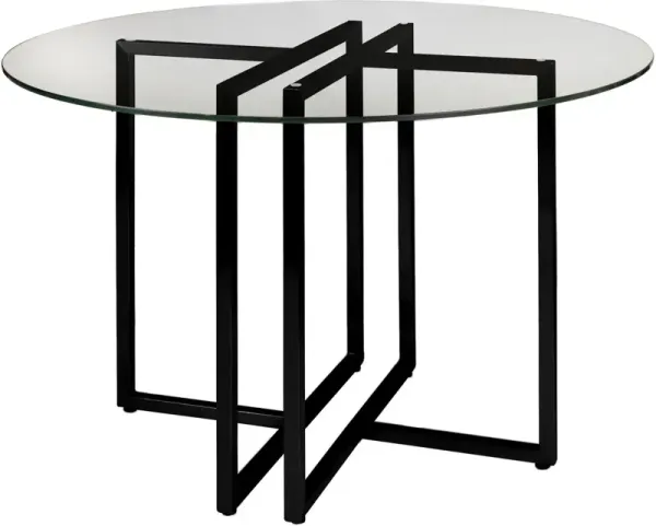 Mila Round Dining Table, Black
