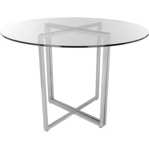 Mila Round Dining Table - Chrome