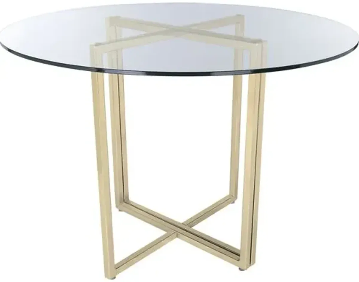 Mila Round Dining Table - Gold