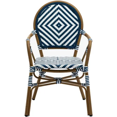 Set of 2 Lyla Outdoor Bistro Armchairs - Blue