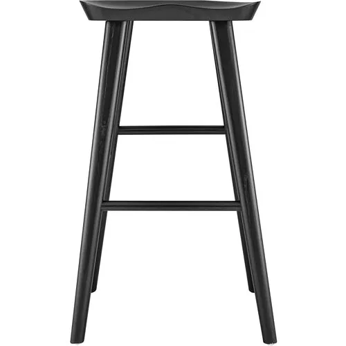 Gatlin Elm Wood Barstool - Black