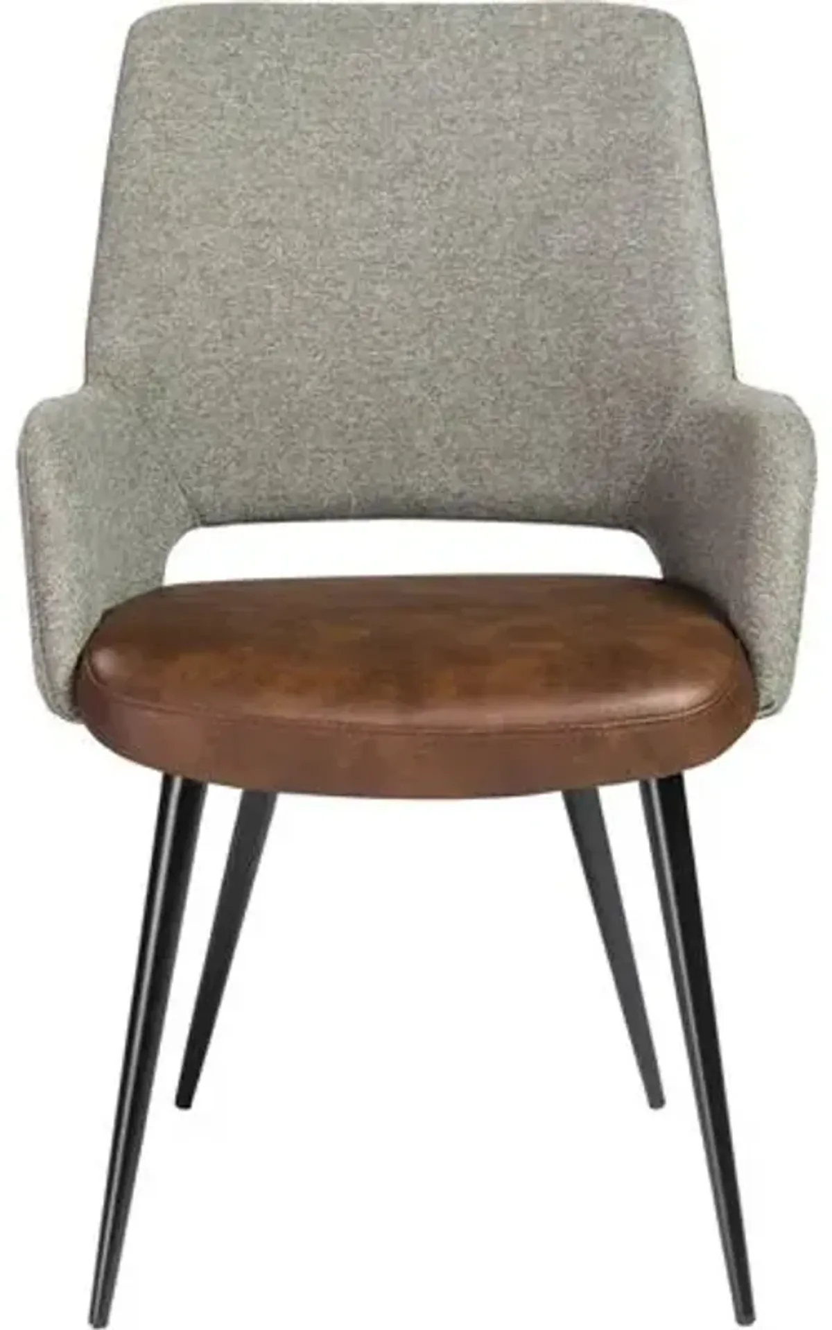 Ava Armchair - Light Gray/Brown