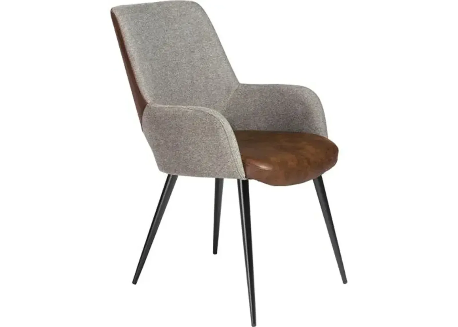 Ava Armchair - Light Gray/Brown