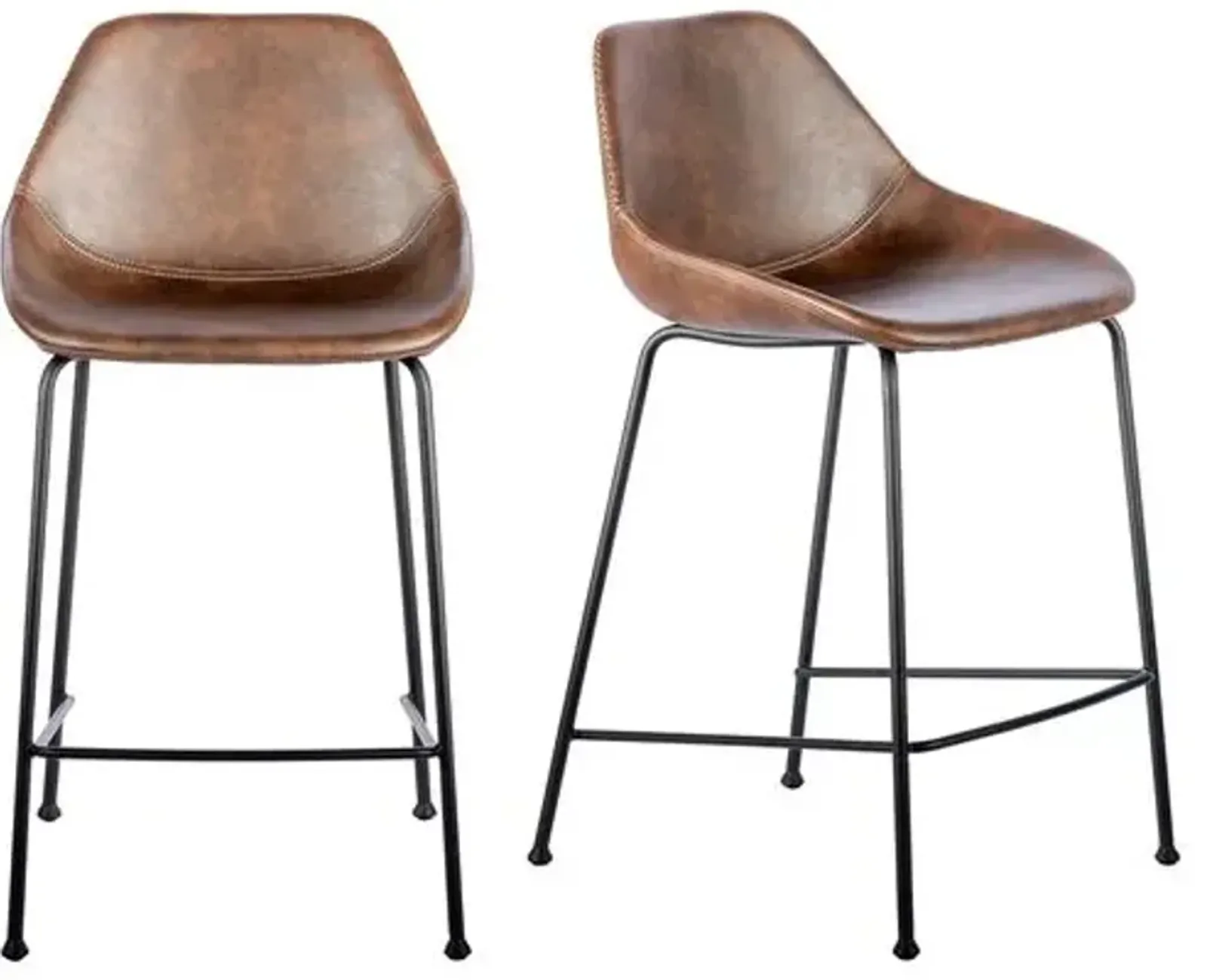 Set of 2 Ryan Counter Stools - Dark Brown