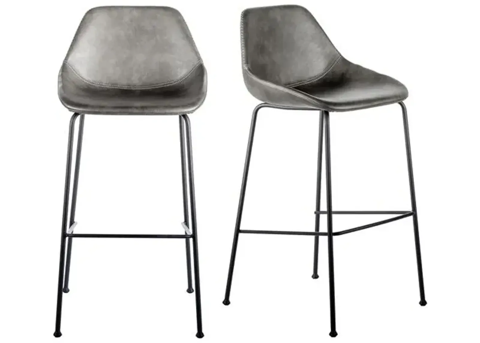 Set of 2 Ryan Barstools - Dark Gray