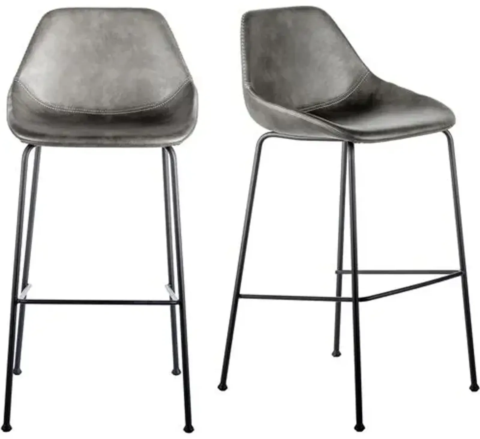 Set of 2 Ryan Barstools - Dark Gray