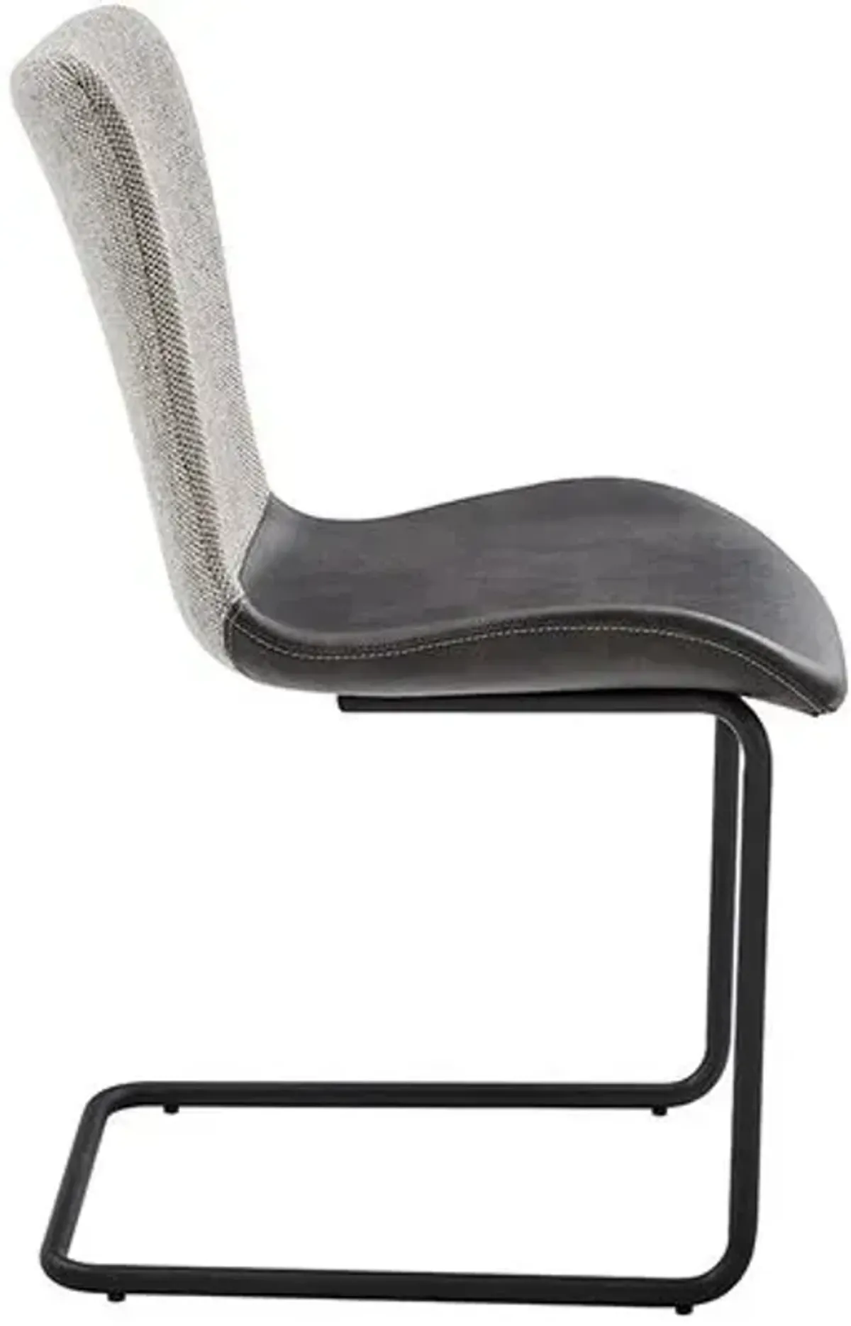 Set of 2 Leah Side Chairs - Light Gray/Dark Gray