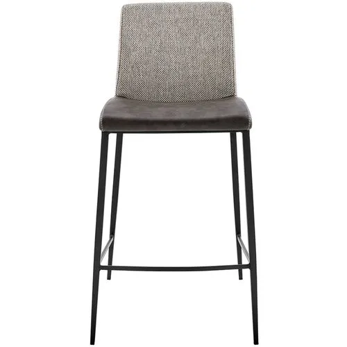 Set of 2 Leah Counter Stools - Light Gray/Dark Gray