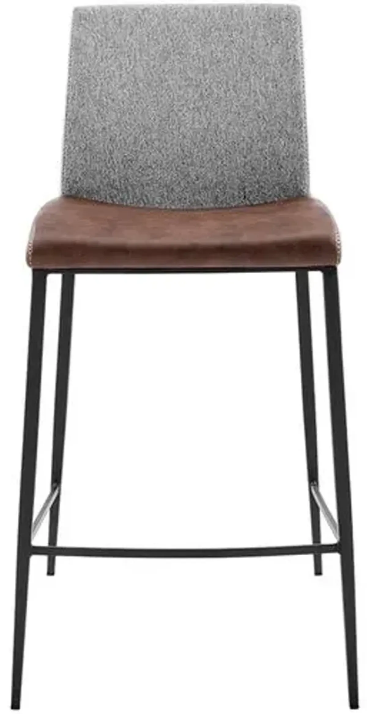 Set of 2 Leah Counter Stools - Light Gray/Light Brown