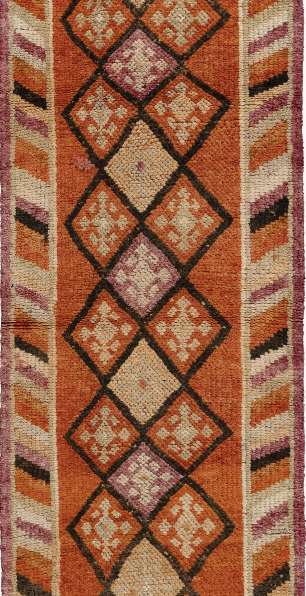 Turkish Oushak Runner 2'5"x12'4" - Orange