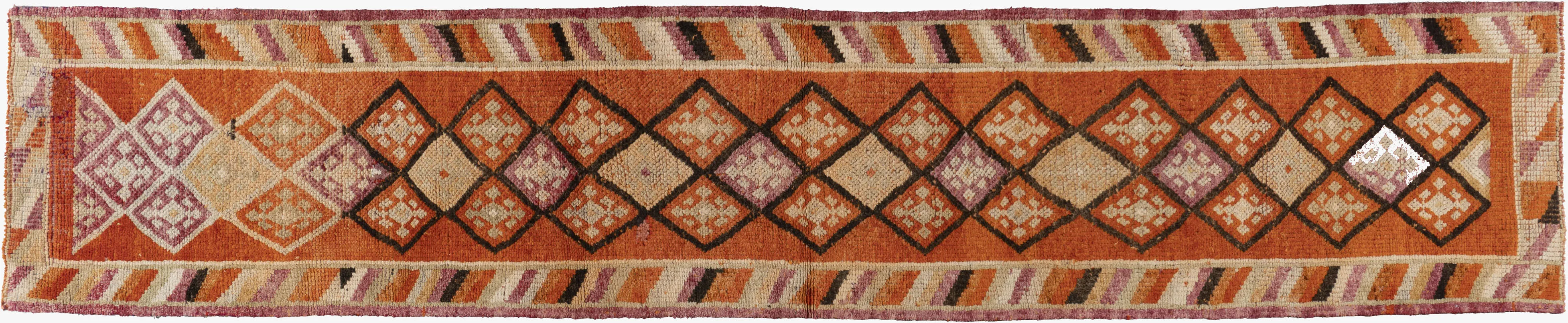 Turkish Oushak Runner 2'5"x12'4" - Orange