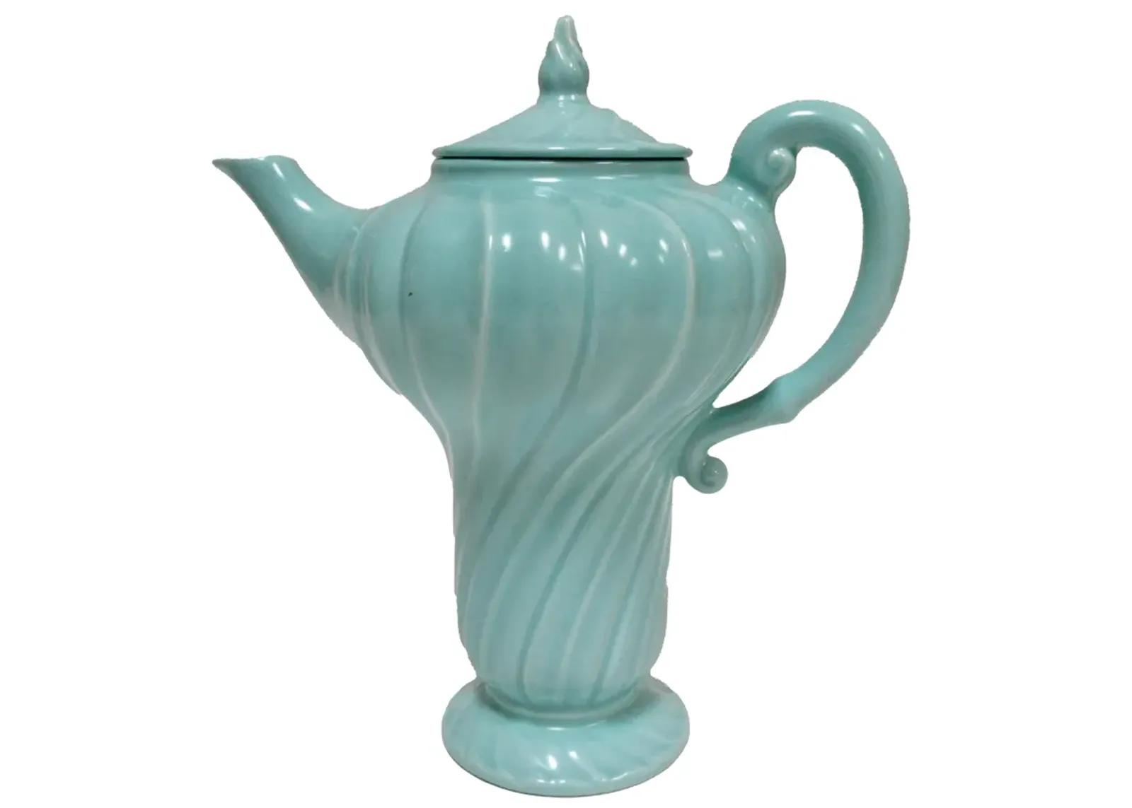 1940-1941 Gladding McBean Espresso Pot - The Emporium Ltd. - Blue