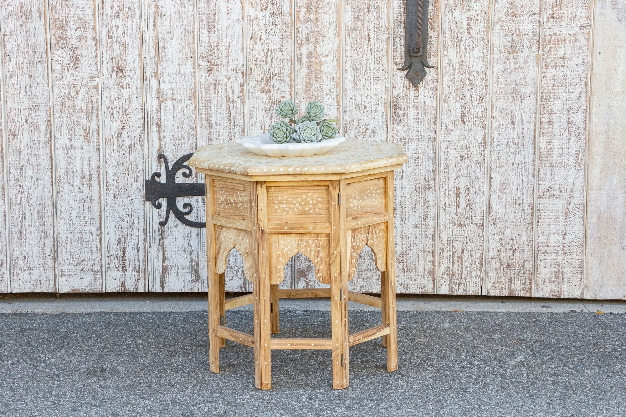 Bleached Octagonal Moorish Inlay Table