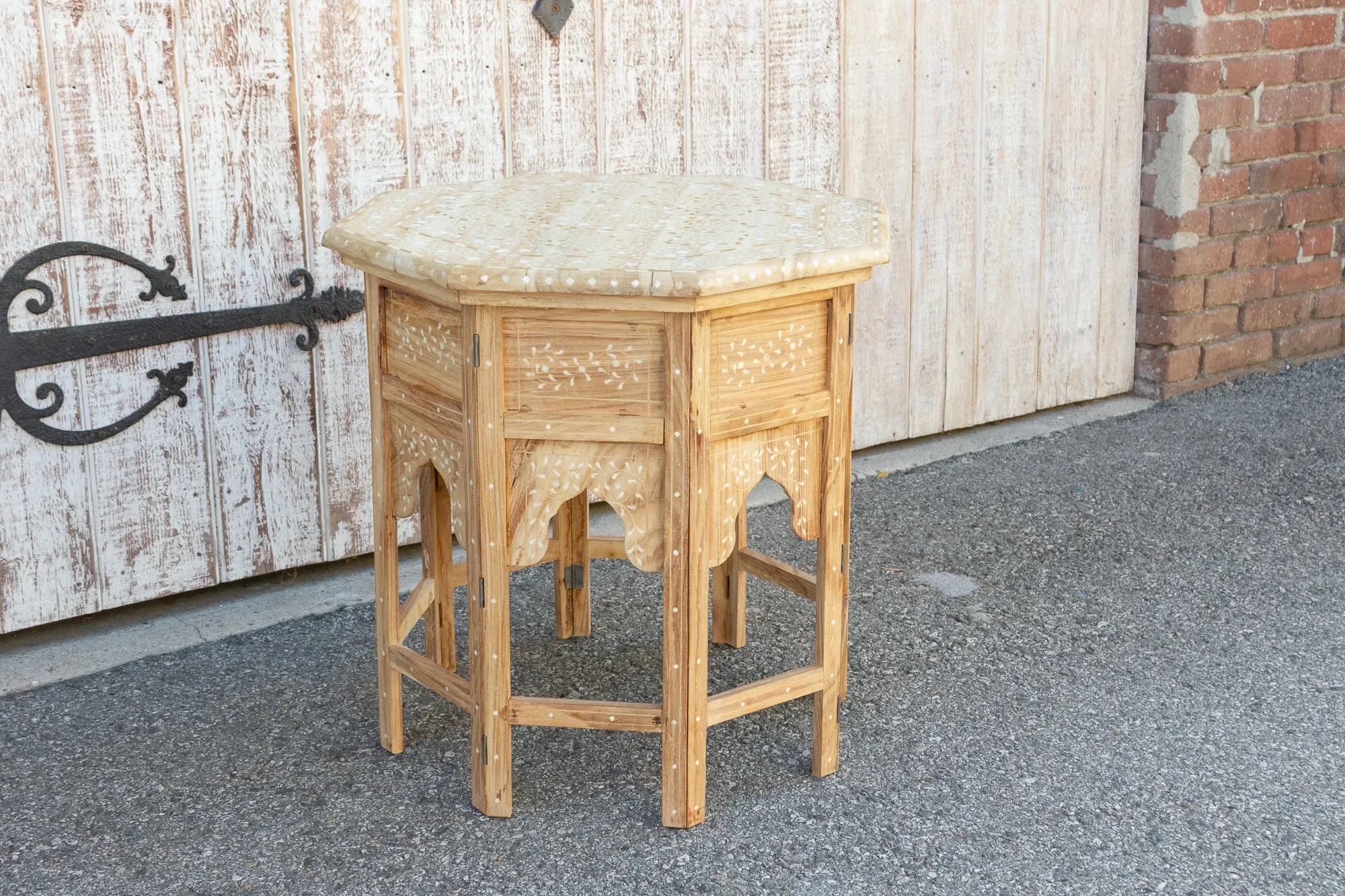 Bleached Octagonal Moorish Inlay Table