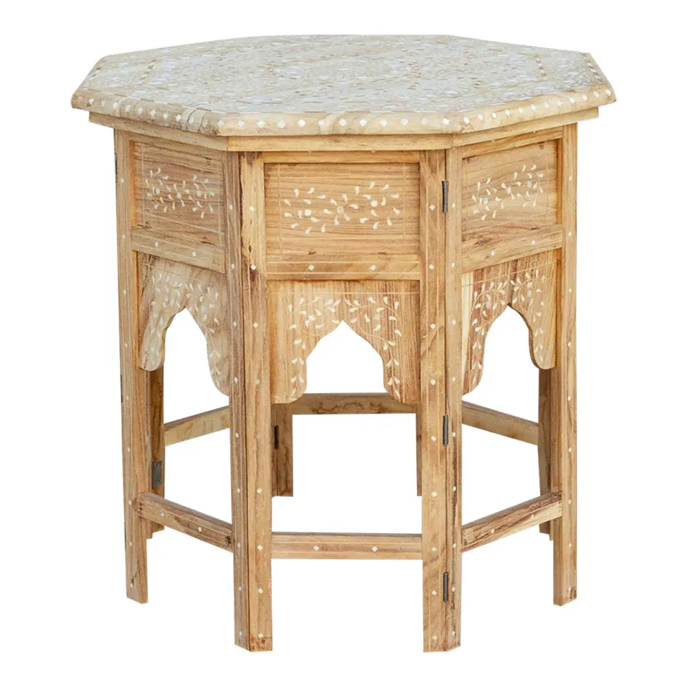 Bleached Octagonal Moorish Inlay Table