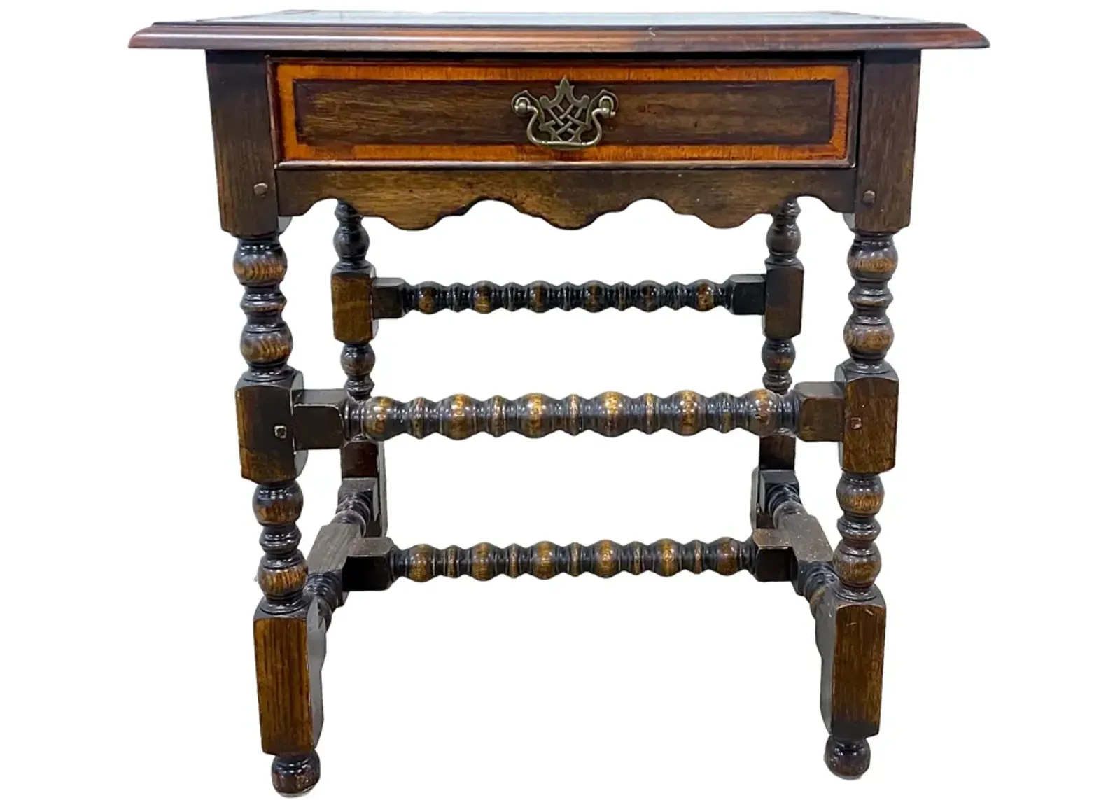 Jacobean Style Side Table - Vermilion Designs - Brown