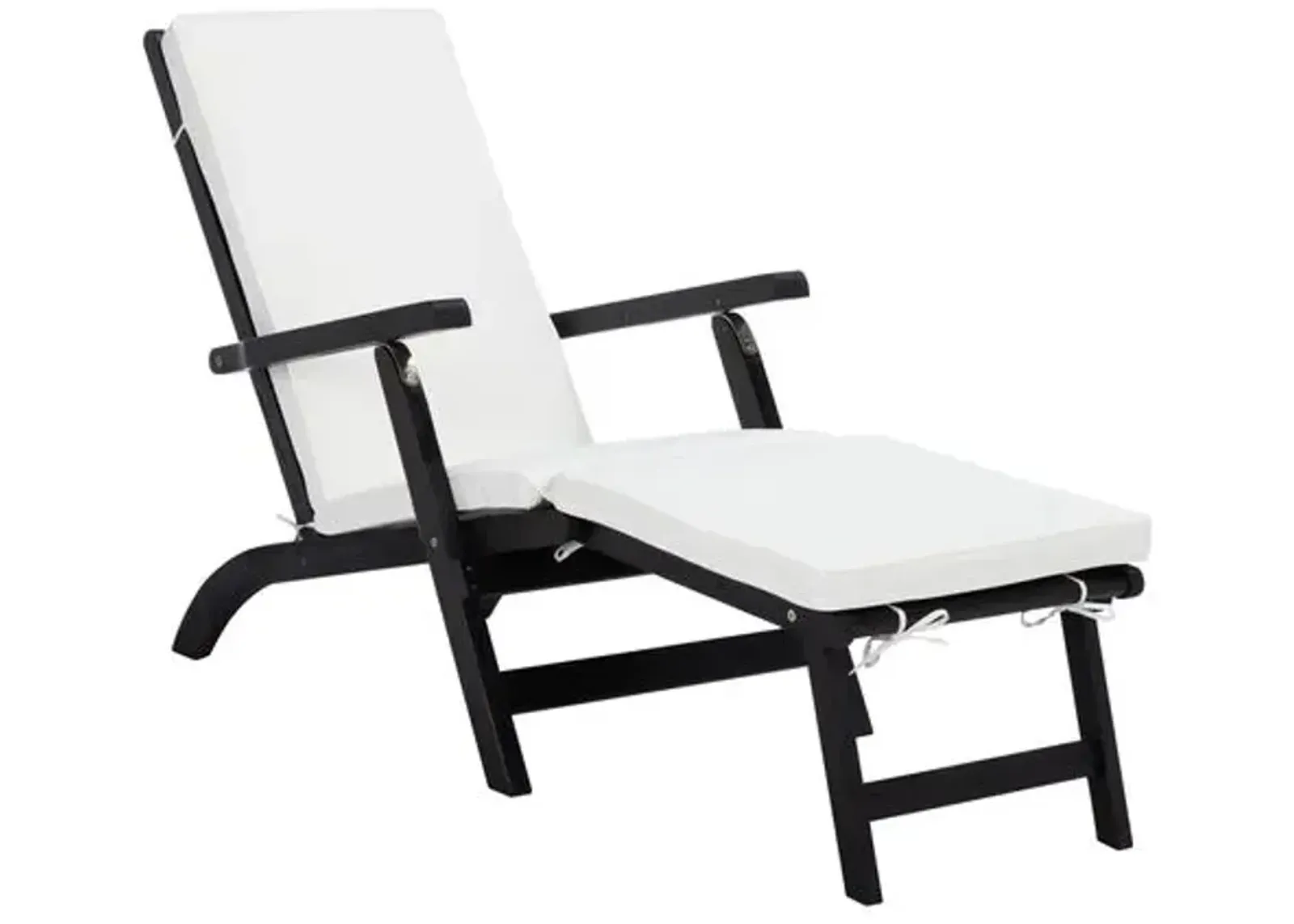 Dale Outdoor Chaise Longue - Black/Beige - Comfortable, Sturdy, Stylish