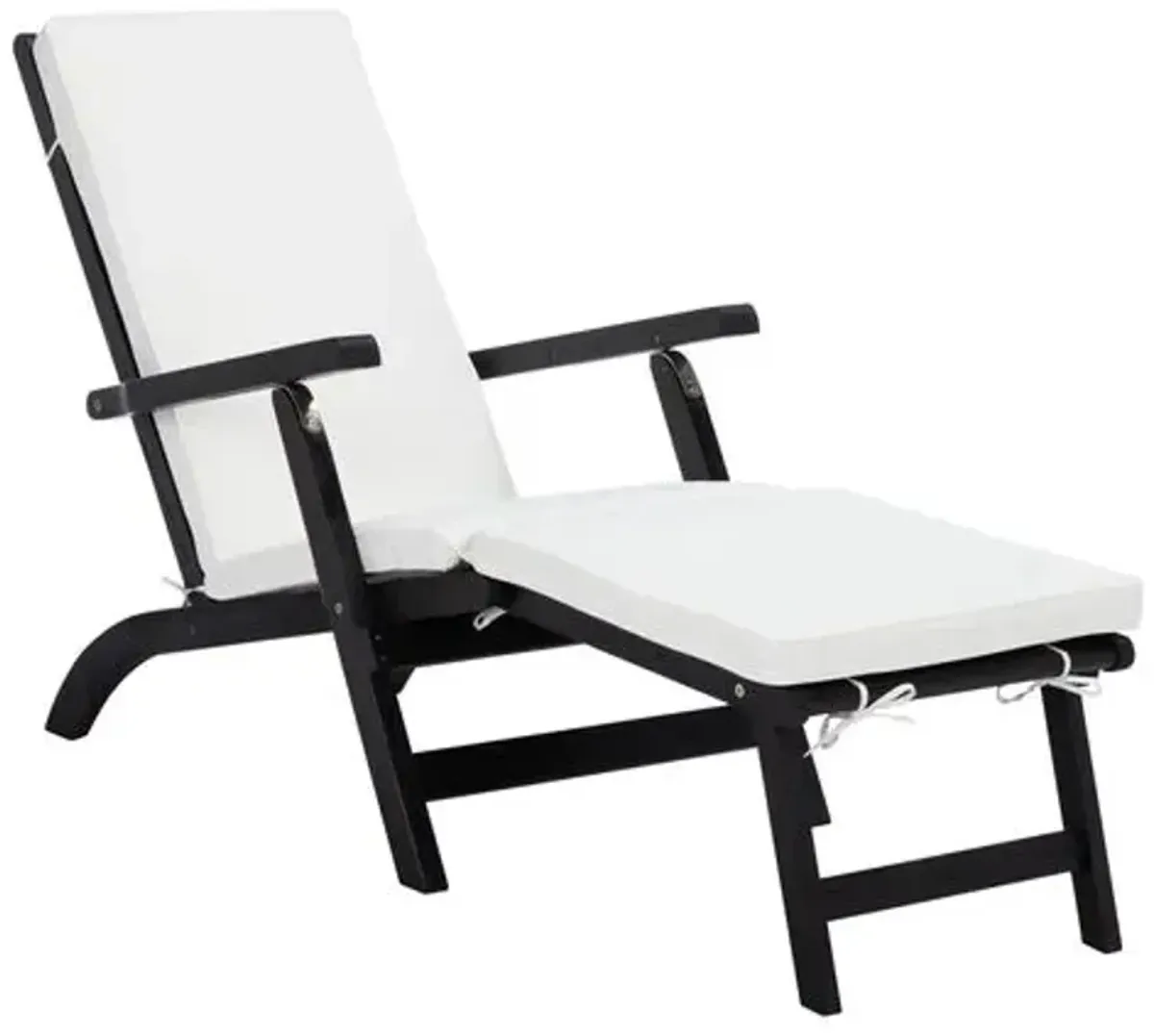 Dale Outdoor Chaise Longue - Black/Beige - Comfortable, Sturdy, Stylish