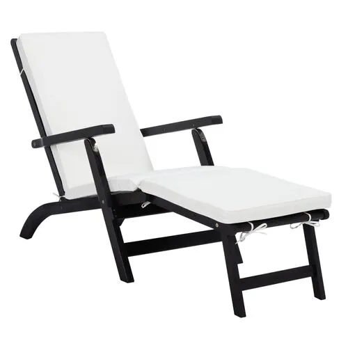 Dale Outdoor Chaise Longue - Black/Beige - Comfortable, Sturdy, Stylish