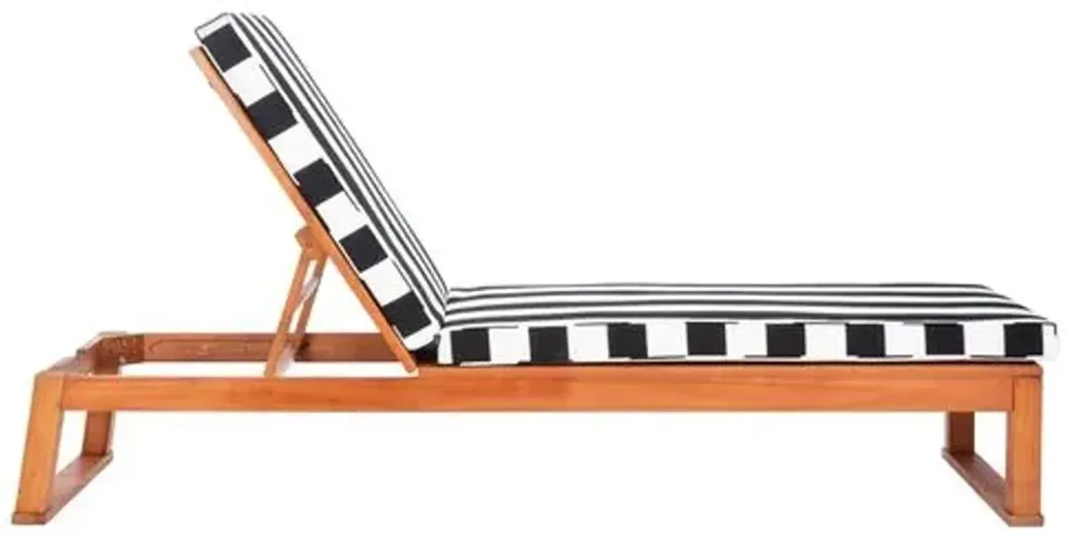 Siesta Outdoor Chaise - Natural/Black Stripe - Comfortable, Sturdy, Stylish