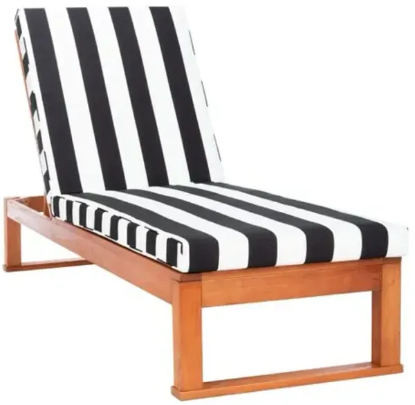 Siesta Eucalyptus Outdoor Chaise - Black - Comfortable, Sturdy, Stylish, Weatherproof, Weatherproof