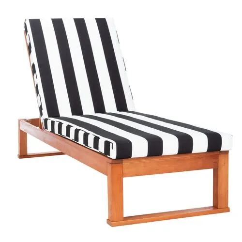 Siesta Outdoor Chaise - Natural/Black Stripe - Comfortable, Sturdy, Stylish