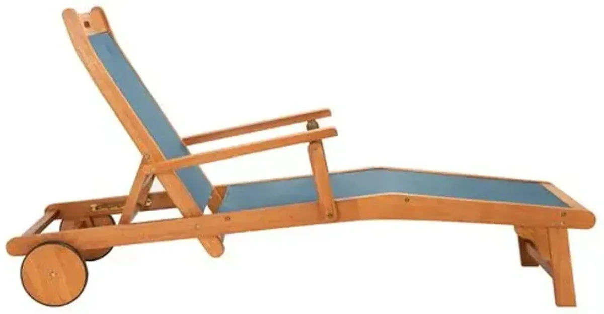 Samson Outdoor Chaise Longue - Blue - Comfortable, Sturdy, Stylish
