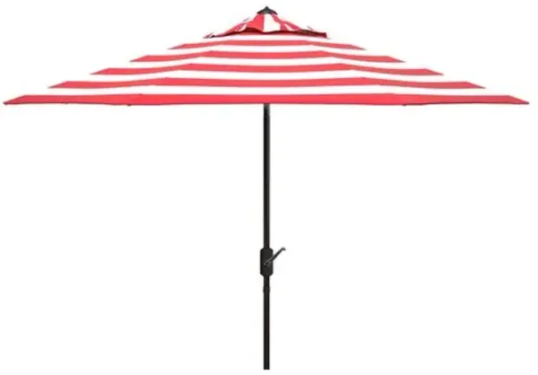 Rita Outdoor Stripe Patio Umbrella - Red