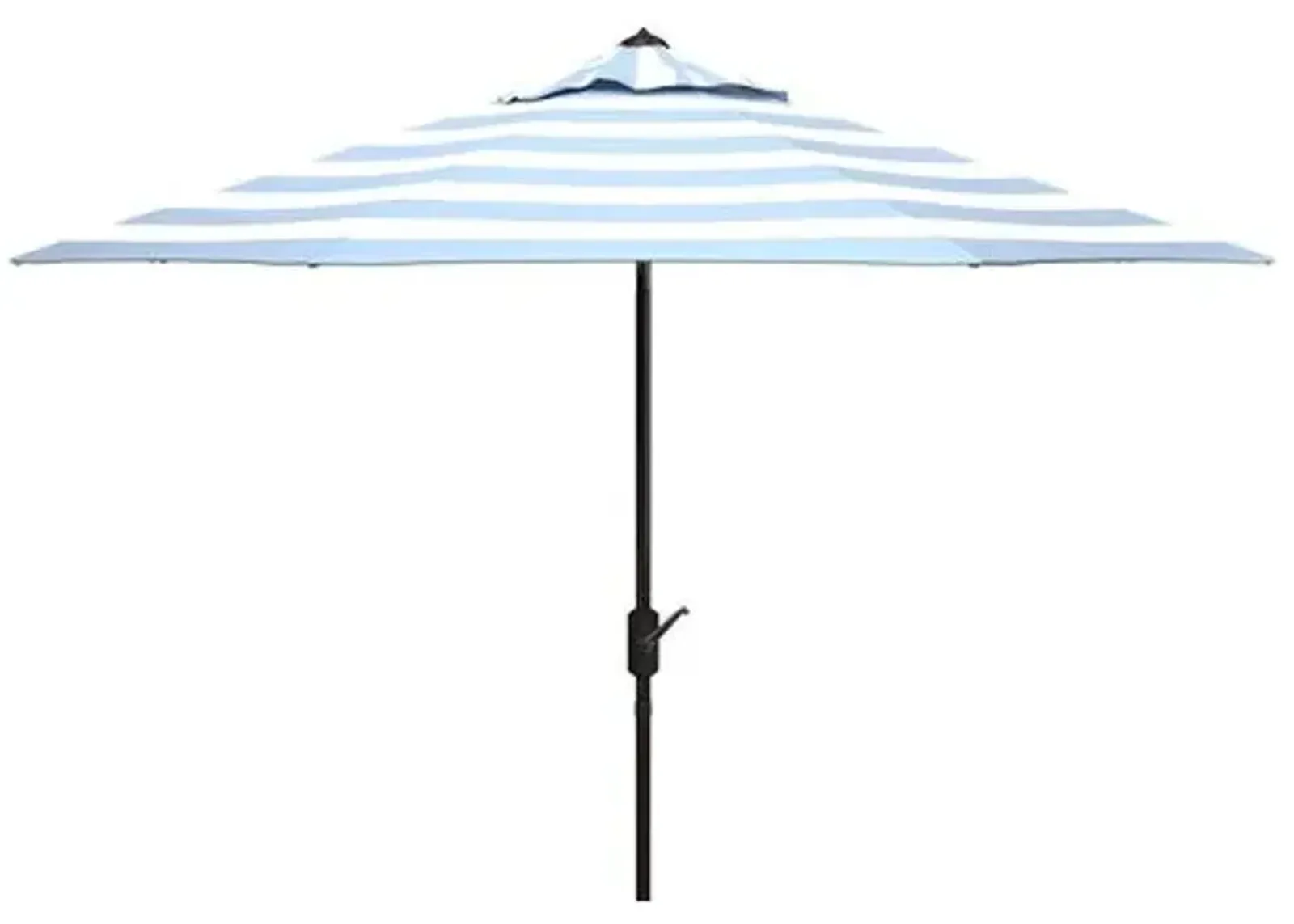 Rita Outdoor Patio Umbrella - Light Blue/White Stripe