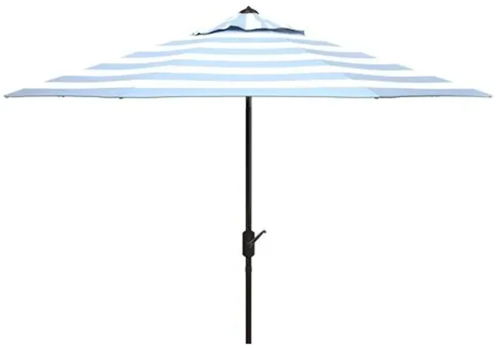 Rita Outdoor Patio Umbrella - Light Blue/White Stripe