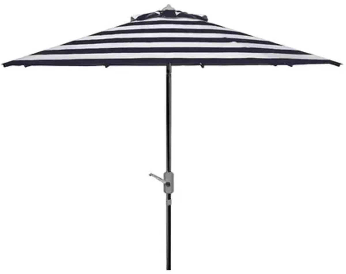 Rita Outdoor Patio Umbrella - Navy/White Stripe