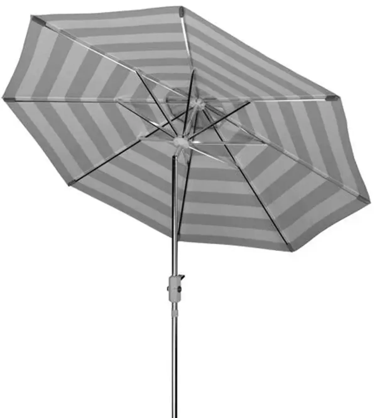 Rita Outdoor Patio Umbrella - Gray/White Stripe