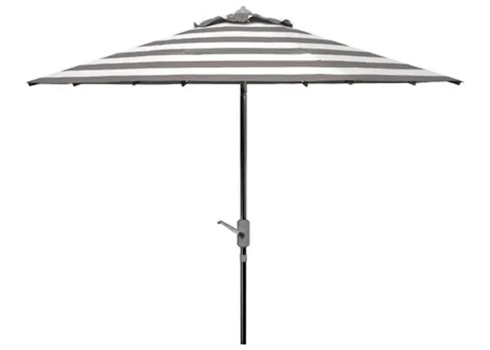 Rita Outdoor Patio Umbrella - Gray/White Stripe