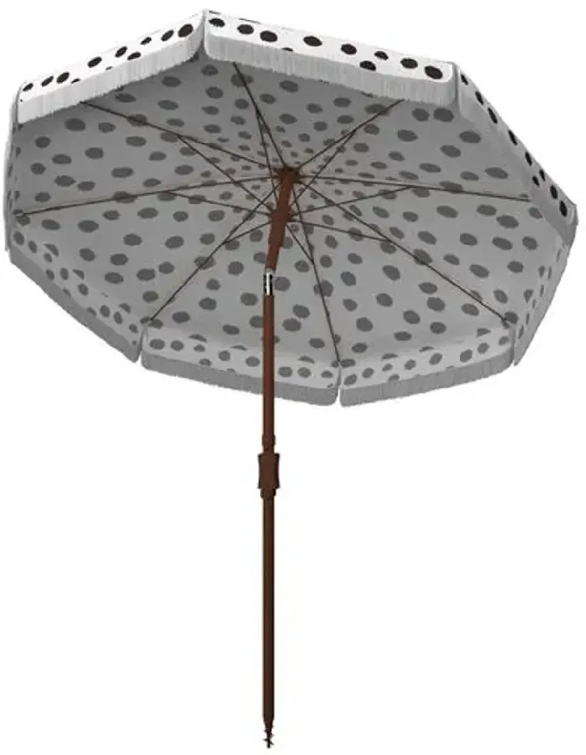 Jodie Outdoor Patio Umbrella - White/Black Dot