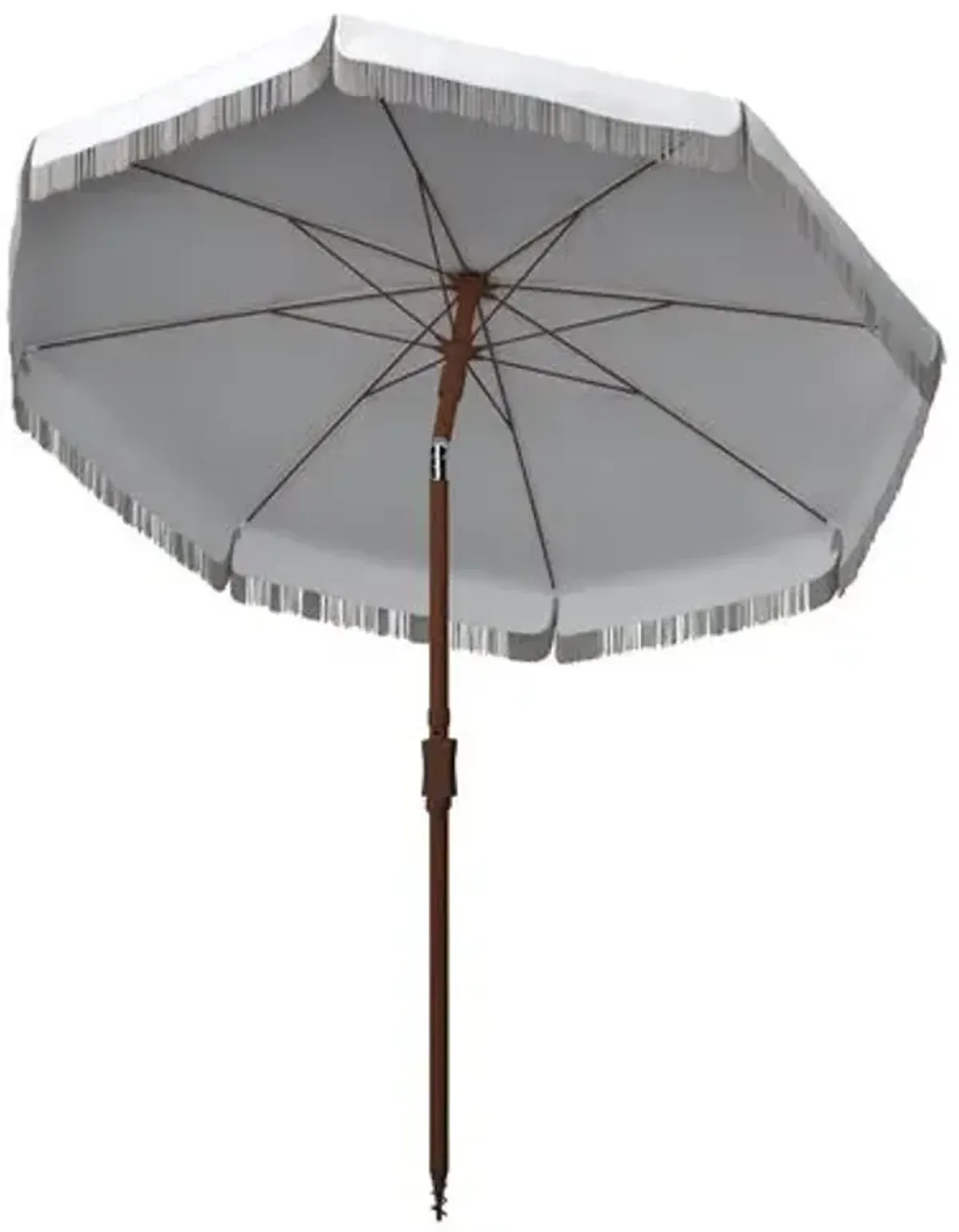 Frenchy Fringe Outdoor Beach Umbrella - White