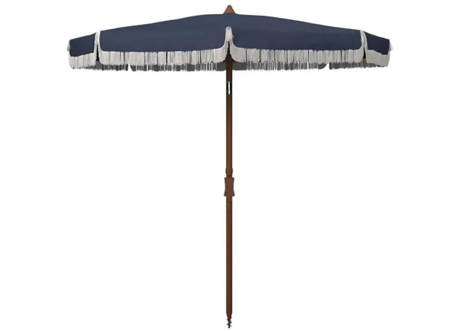 Frenchy Fringe Outdoor Patio Umbrella - Navy - Blue