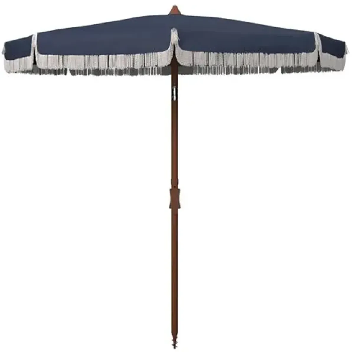 Frenchy Fringe Outdoor Patio Umbrella - Navy - Blue