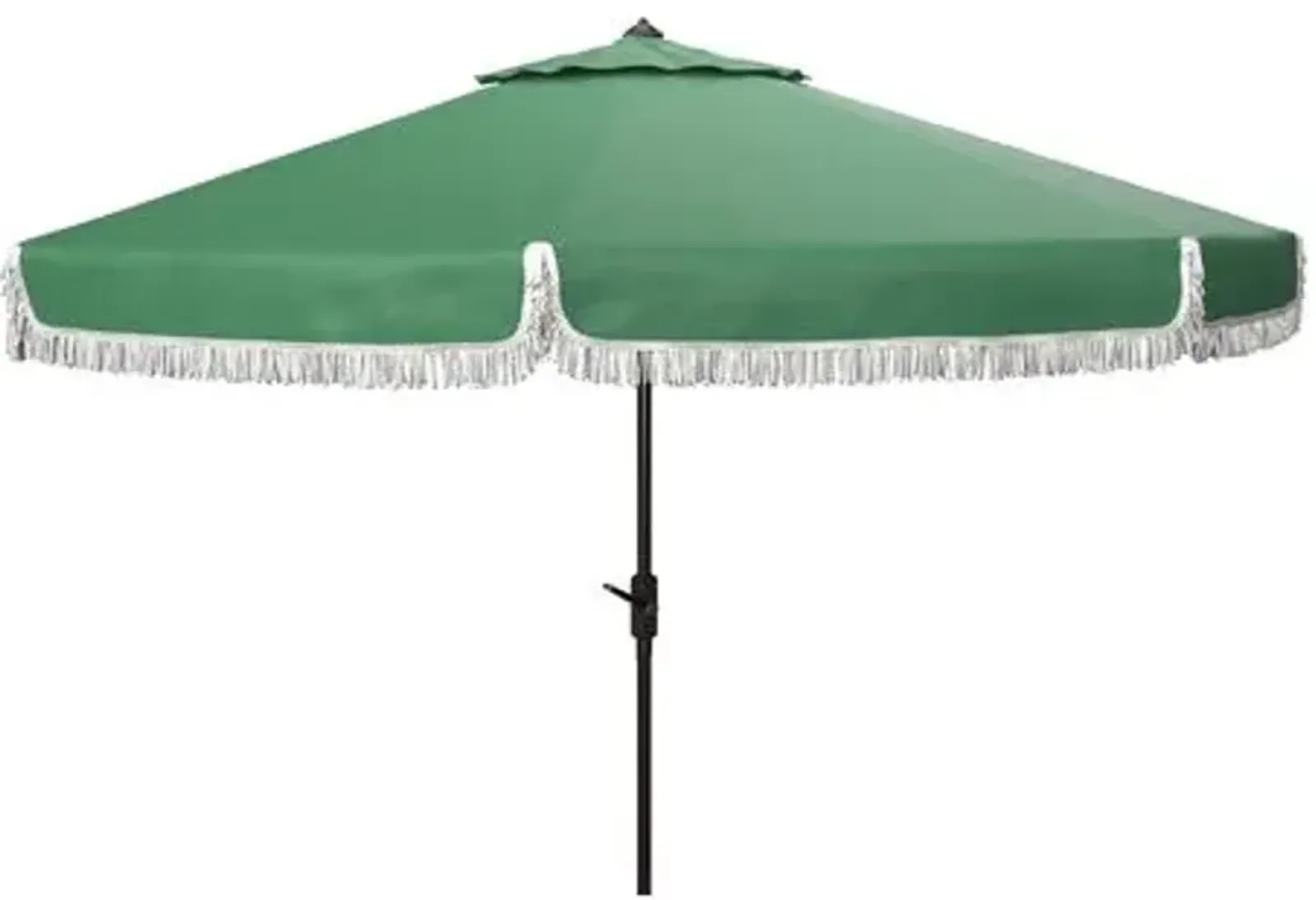 Roma Fringe Outdoor Patio Umbrella - Hunter Green